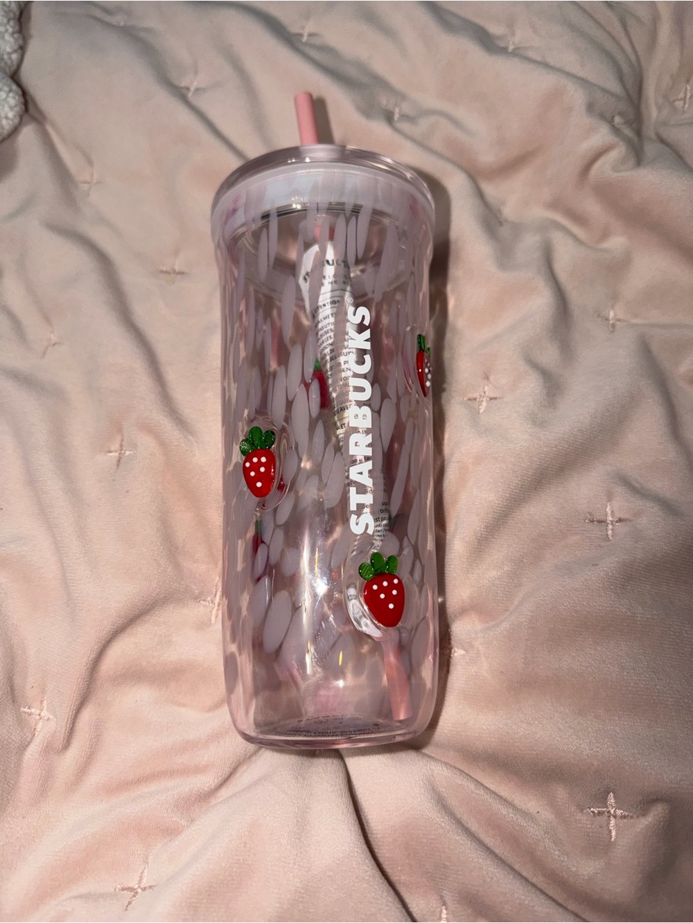 Starbucks strawberry glass tumbler - Picture 2 of 4